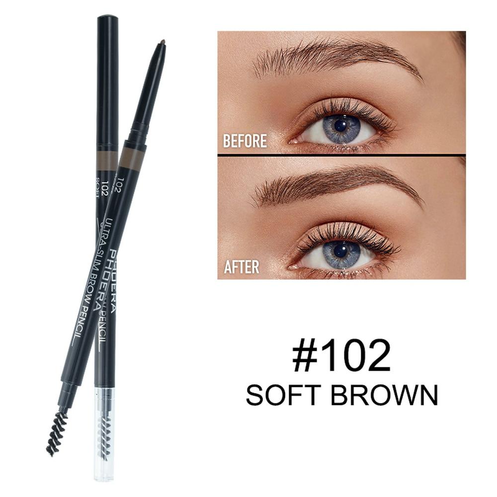 5 Color Double Ended Eyebrow Pencil. Waterproof Long Lasting No Blooming Rotatable Eyebrow Pen.