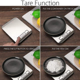 Digital Kitchen Scale, LCD Display 1g/0.1oz Precise Stainless Steel Food Scale for Cooking and  Baking.