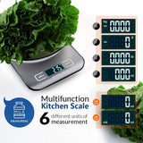 Digital Kitchen Scale, LCD Display 1g/0.1oz Precise Stainless Steel Food Scale for Cooking and  Baking.