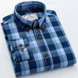 Men's Plaid Long-Sleeve Casual Shirt Regular-Fit