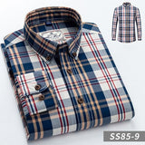 Men's Plaid Long-Sleeve Casual Shirt Regular-Fit