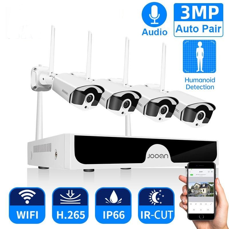 8CH NVR HD 3MP CCTV Camera System. Video Surveillance Kit, Audio Record Outdoor P2P Wifi IP Security Camera Set.