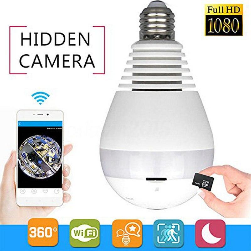 Panoramic Wireless Light Bulb Camera. Wifi 360 Degree Light bulb Camera.