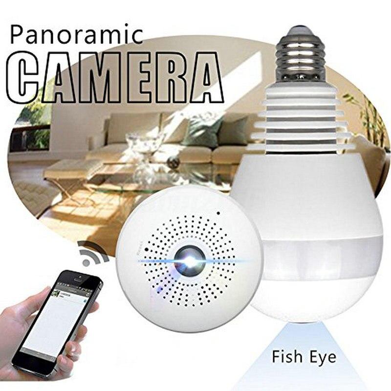 Panoramic Wireless Light Bulb Camera. Wifi 360 Degree Light bulb Camera.