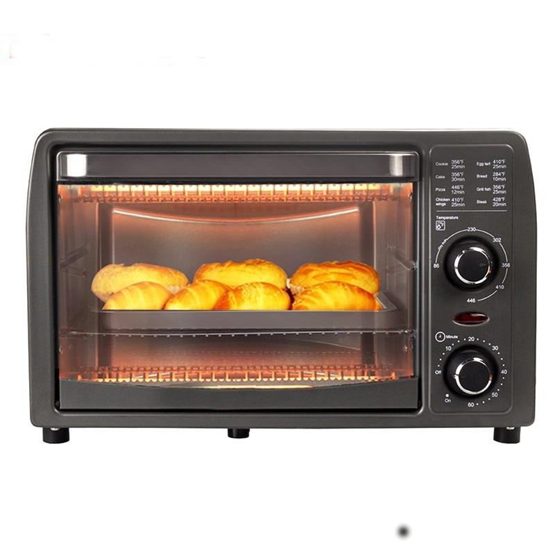 Electric Oven Multi-function Stainless Steel with Timer. 13L Mini  Pizza Oven for baking, broiling and roasting.