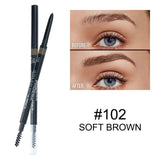 5 Color Double Ended Eyebrow Pencil. Waterproof Long Lasting No Blooming Rotatable Eyebrow Pen.