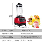 3500W Heavy Duty Commercial Grade Timer Blender.2L Electric Multifunction Ice Crusher Machine blender