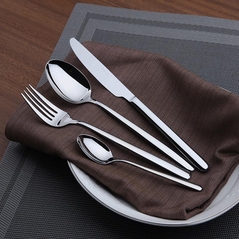 24 Piece Cutlery Set. Stainless Steel Western Tableware Classic Dinner Set .